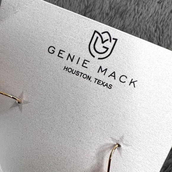 Faux Leather Dangle Drop Earrings Brown Pebbled Long Boho Genie Mack NWT - Picture 3 of 4